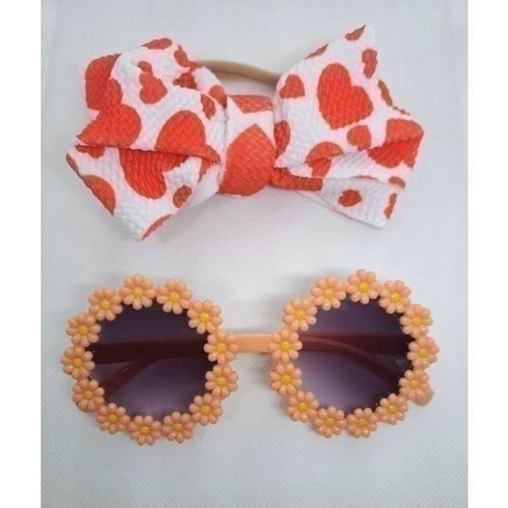 Baby girl sunglasses and headband set